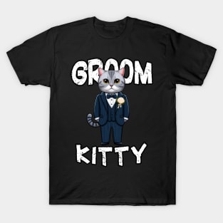 Groom Kitty Funny Cat Lovers T-Shirt